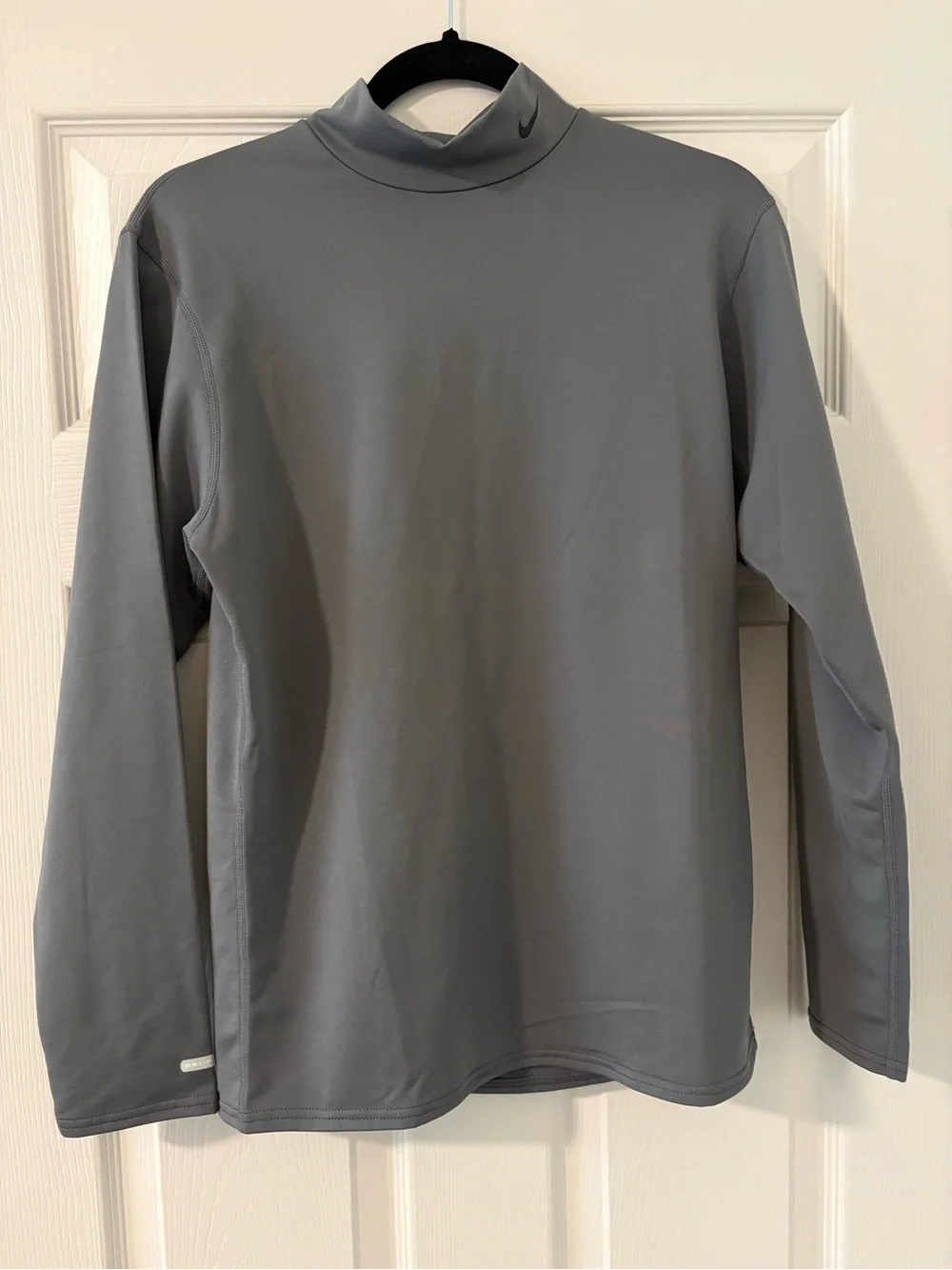 Women’s Nike Gray Long Sleeve Mock Neck Athletic Top Sports Gym Athleisure XL